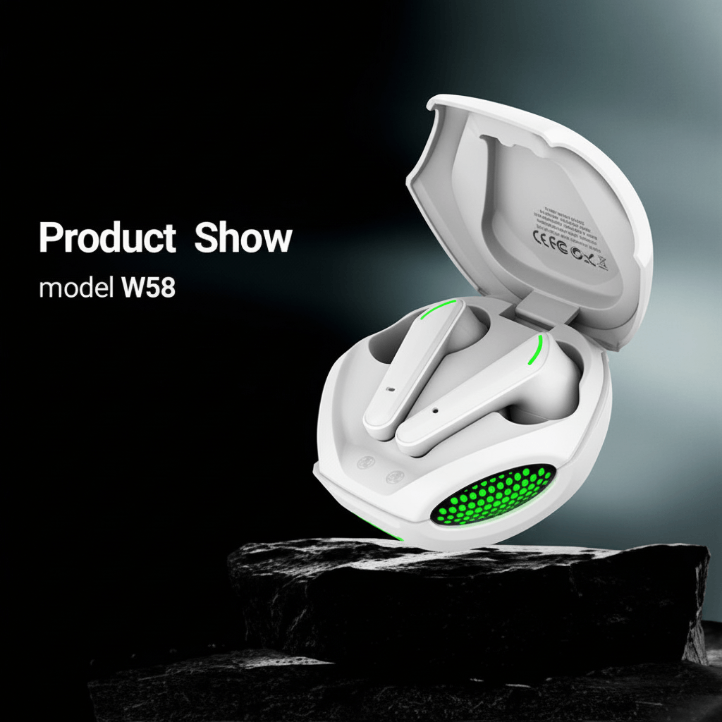 TWS Wireless Gaming Headset HiFi Stereo Low-Latency Earbuds | Celebrat W58