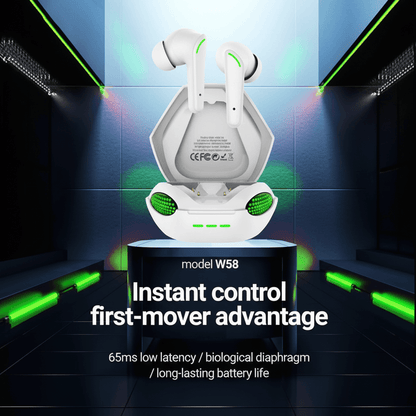 TWS Wireless Gaming Headset  HiFi Stereo Low-Latency Earbuds | Celebrat W58