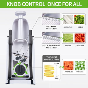 4-in-1 Manual Vegetable Cutter - Adjustable Mandoline Slicer
