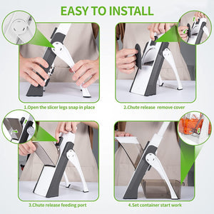 4-in-1 Manual Vegetable Cutter - Adjustable Mandoline Slicer