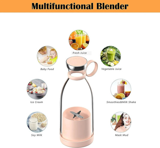 Portable Juicer Bottle – USB Rechargeable Personal Blender 350ml | BPA-Free Smoothie Maker